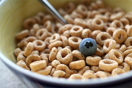Blueberry in cereal